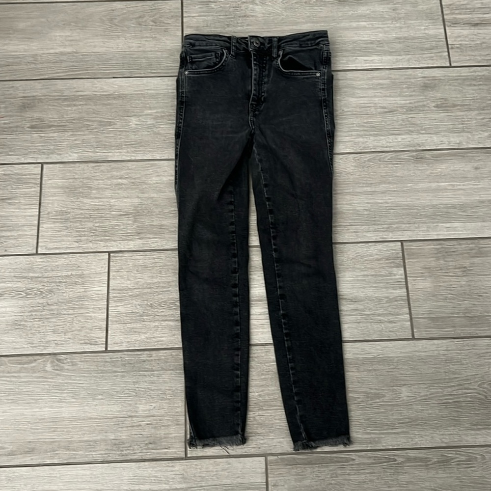 Free People Black Denim Skinny Jeans Size 28